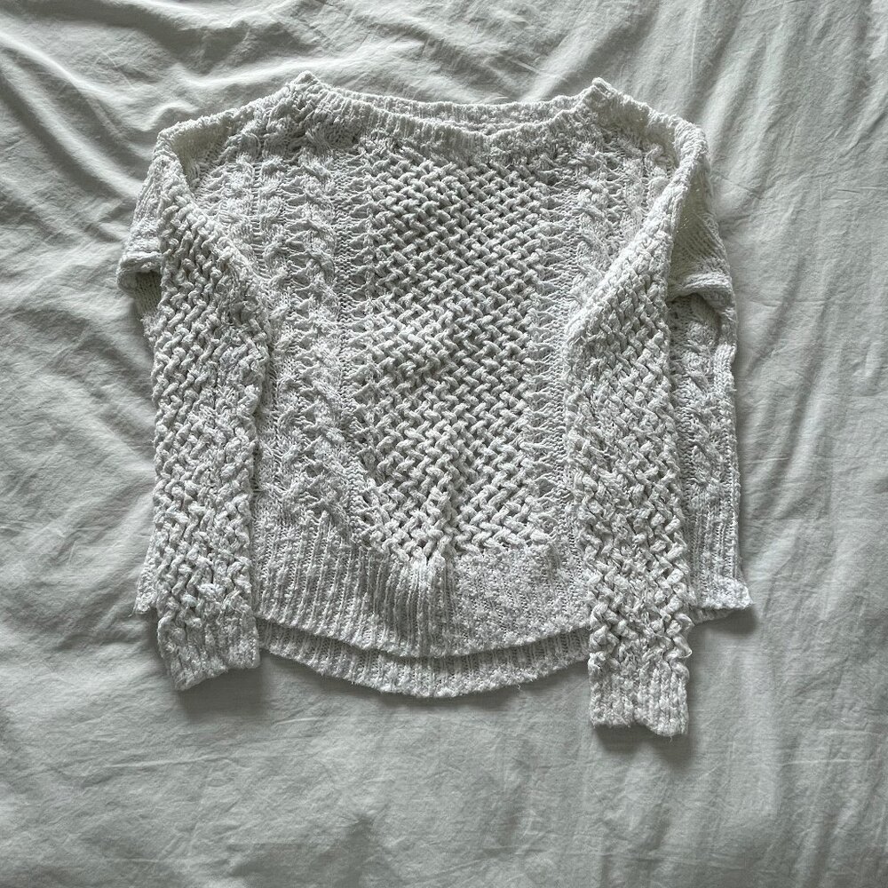 Abrecrombie and Fitch white Sweater